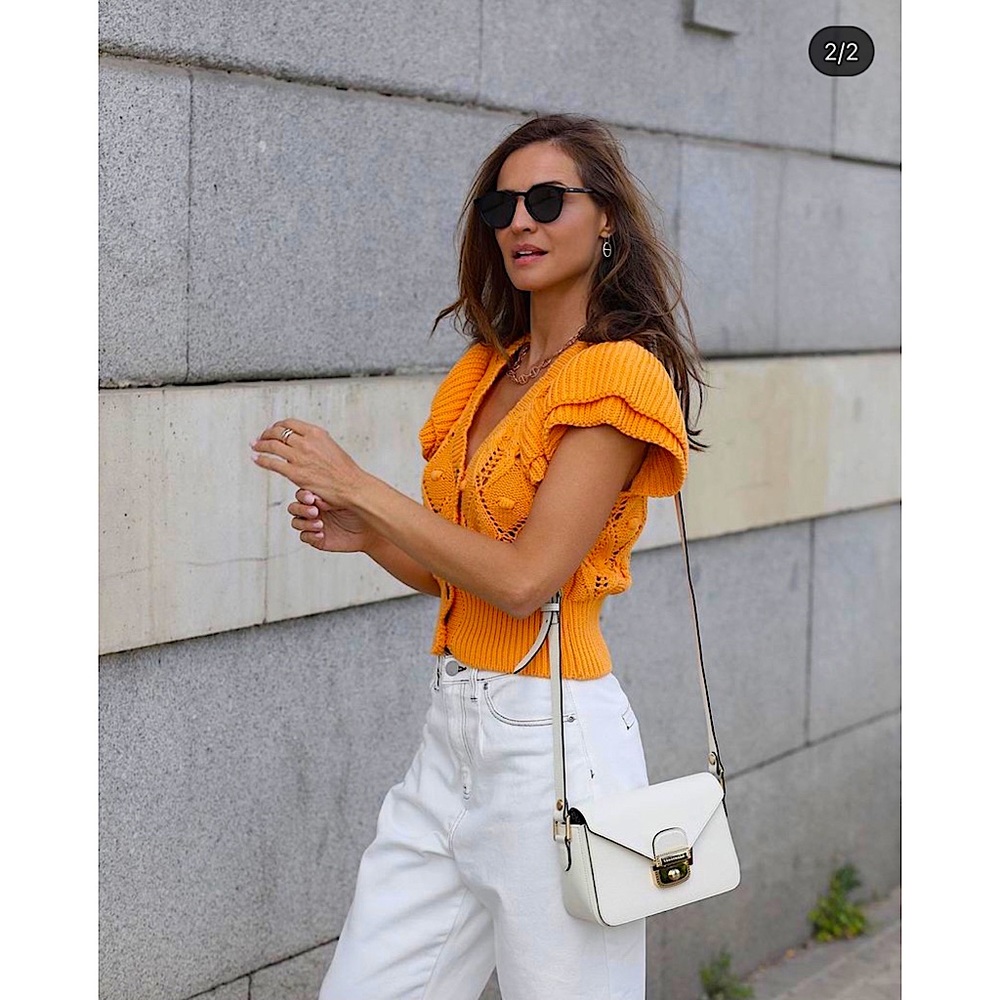 ZARA Knit Vest With Ruffles - Picture 4 of 9